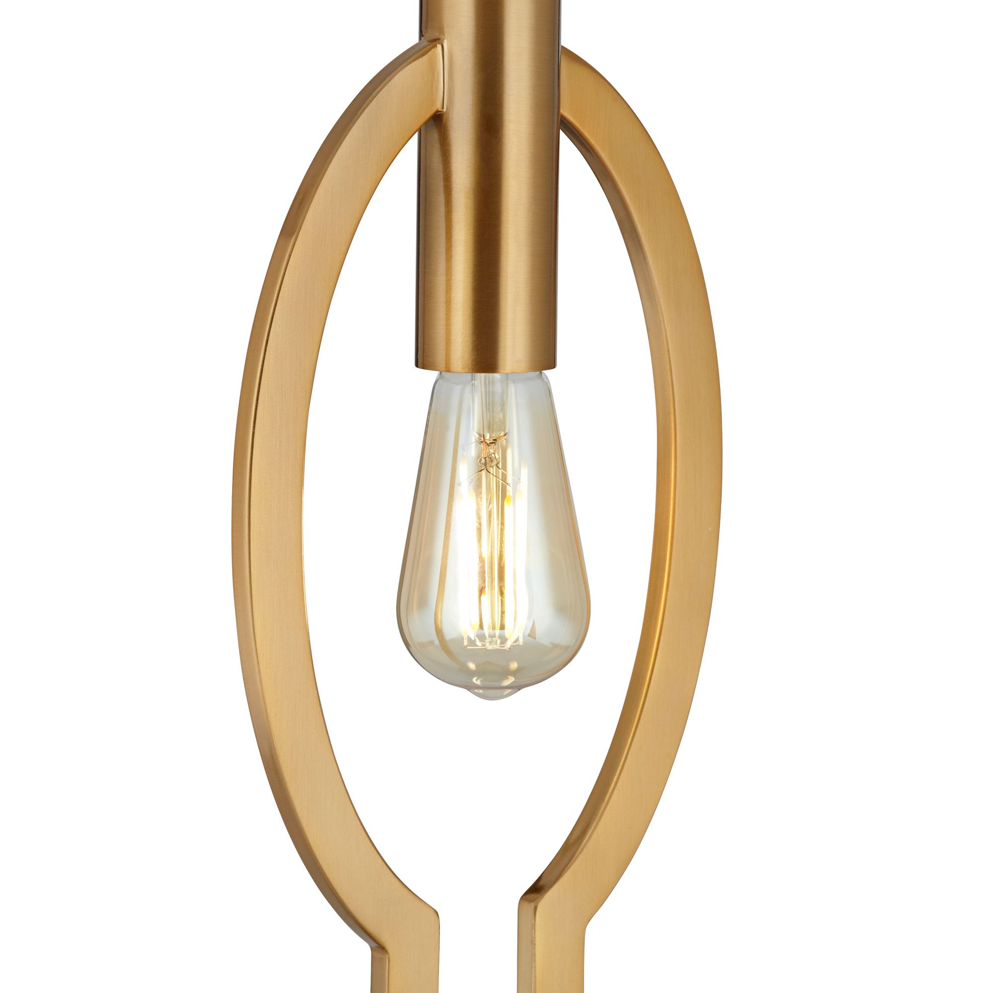 Image 7 Possini Euro Ella 29" Brass Table Lamp with USB Port and Night Light more views