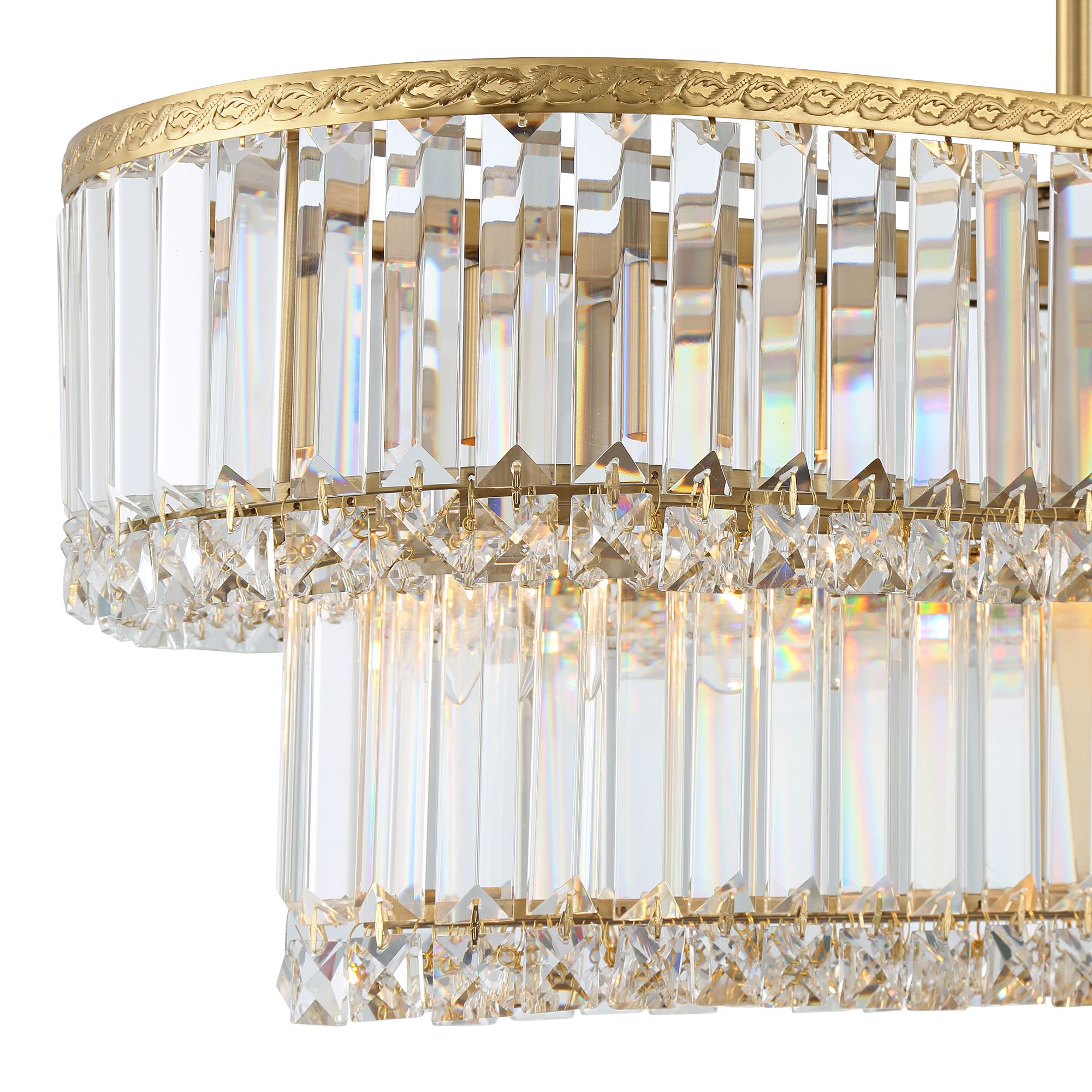 Image 4 Possini Euro Ella 38 3/4" Wide Soft Gold Crystal Island Pendant Light more views