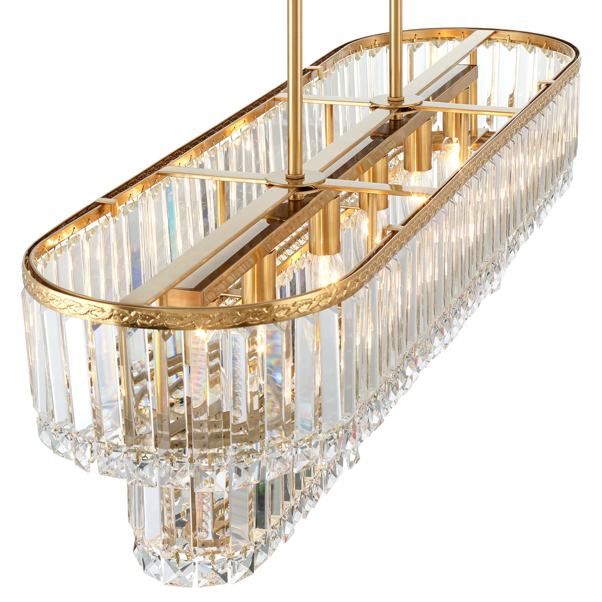 Image 6 Possini Euro Ella 38 3/4" Wide Soft Gold Crystal Island Pendant Light more views