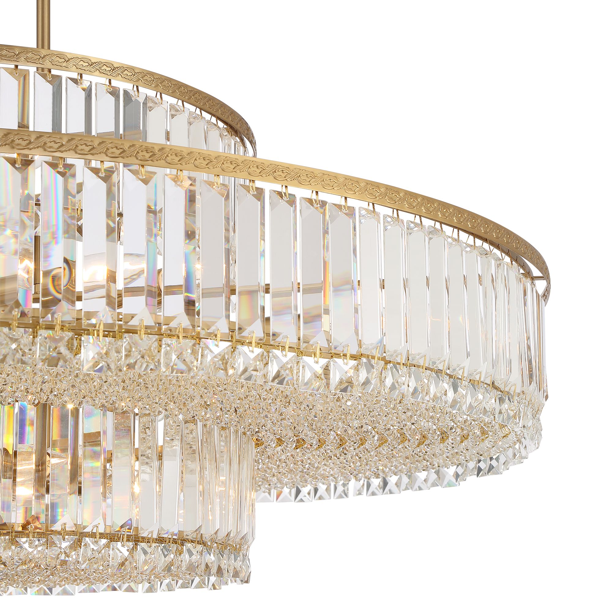 Image 4 Possini Euro Ella 39 3/4"W Soft Gold Clear Crystal Pendant Chandelier more views