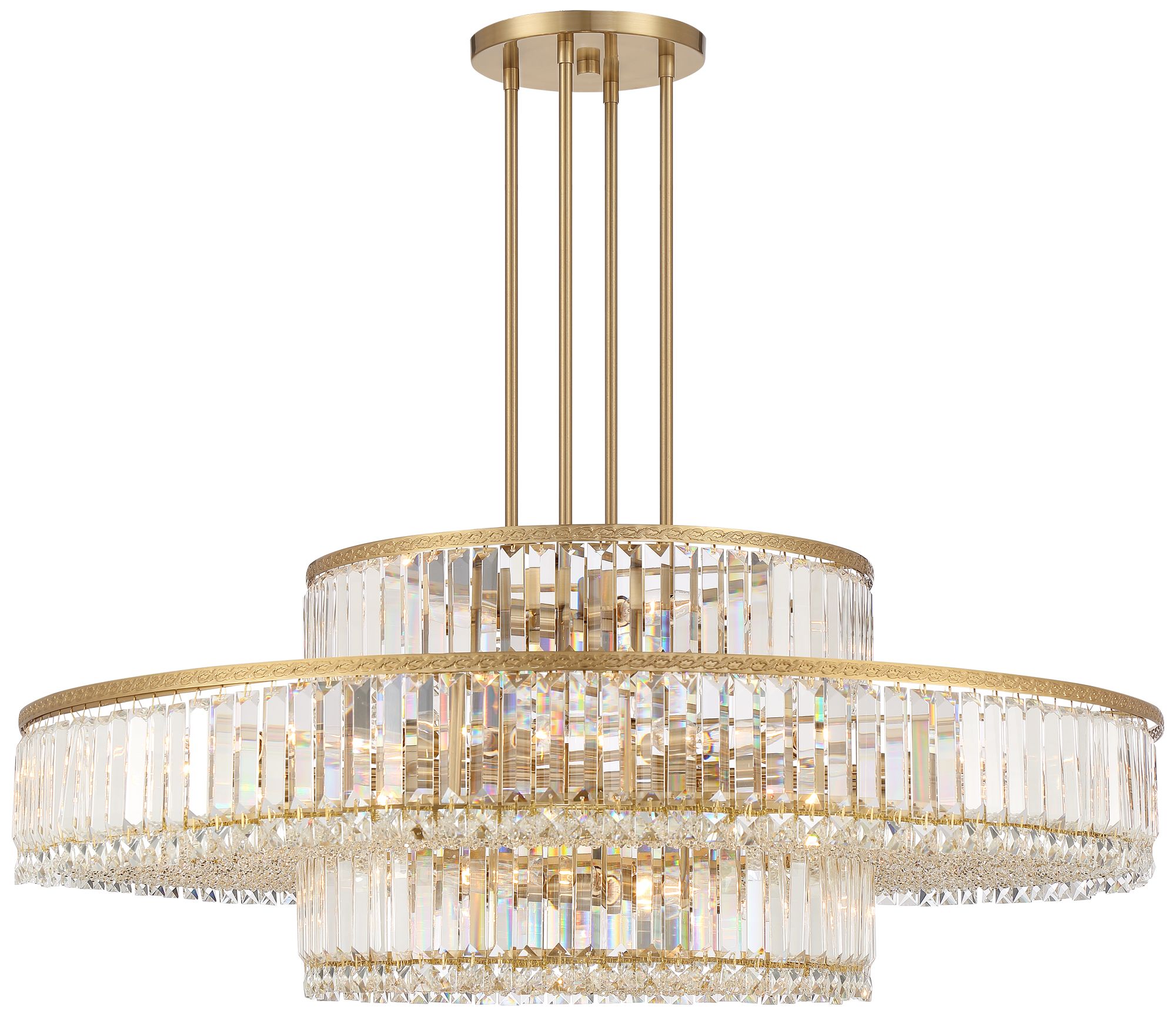 Image 6 Possini Euro Ella 39 3/4"W Soft Gold Clear Crystal Pendant Chandelier more views