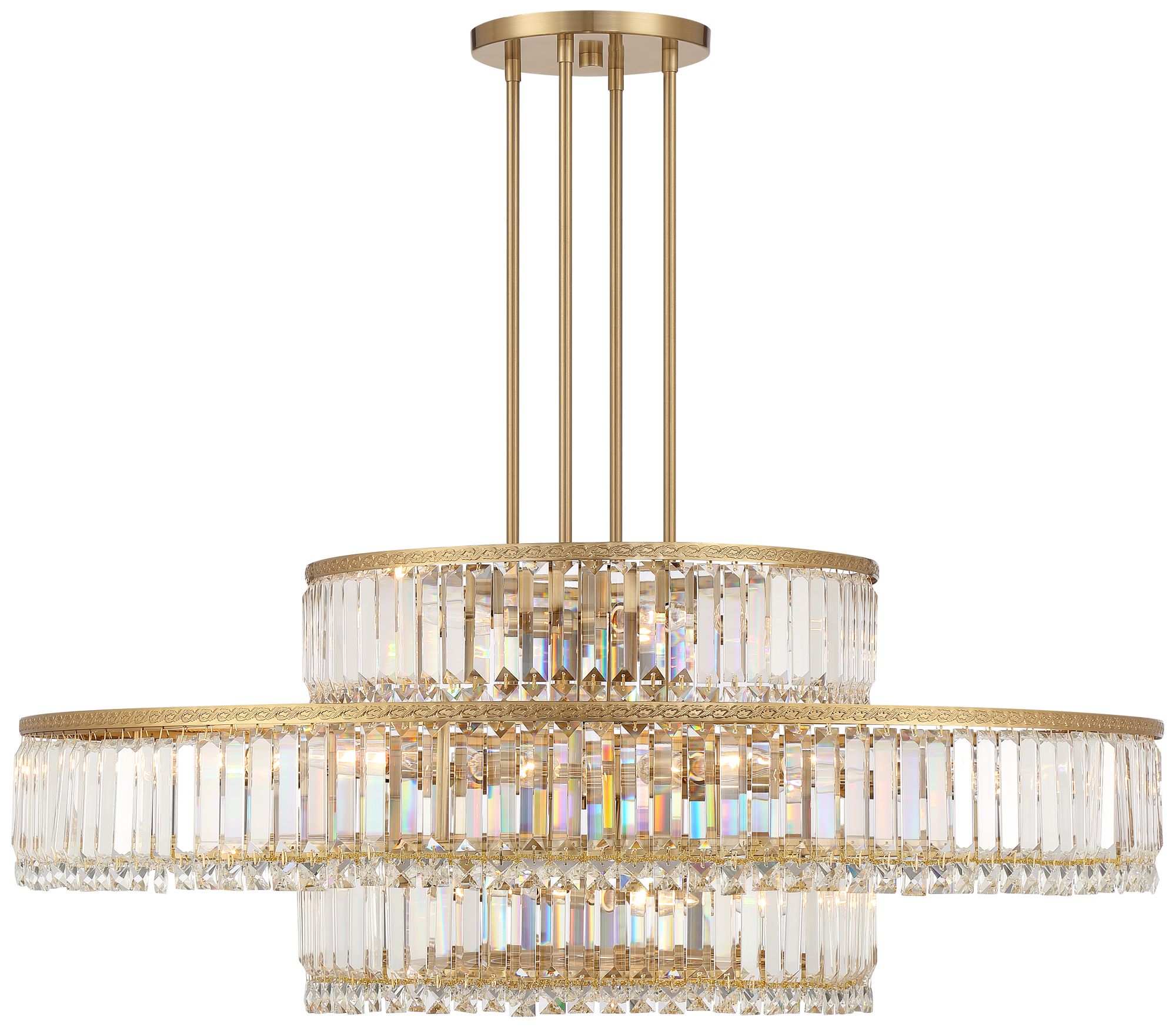 Image 7 Possini Euro Ella 39 3/4"W Soft Gold Clear Crystal Pendant Chandelier more views