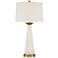 Possini Euro Ella Alabaster Glass Night Light Table Lamp