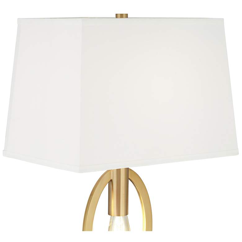 Image 4 Possini Euro Ella Open Brass Night Light Table Lamp with USB Port more views