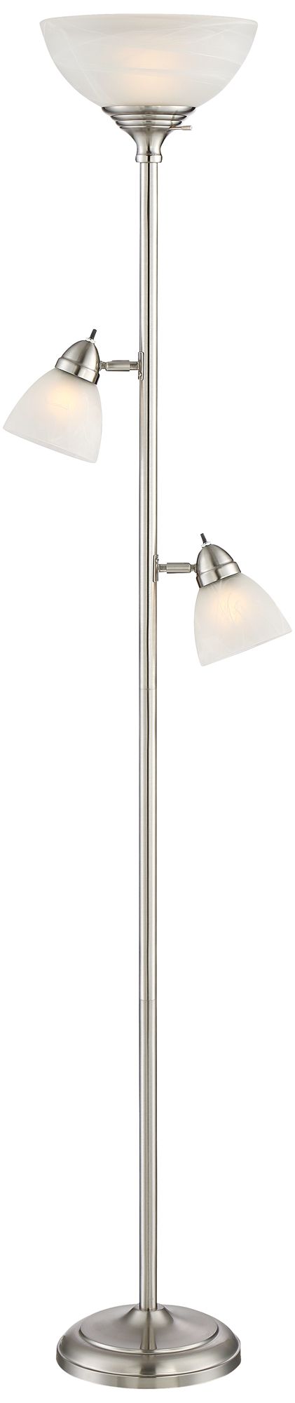 Watch A Video About the Ellery Brushed Nickel Tree Torchiere Floor Lamp