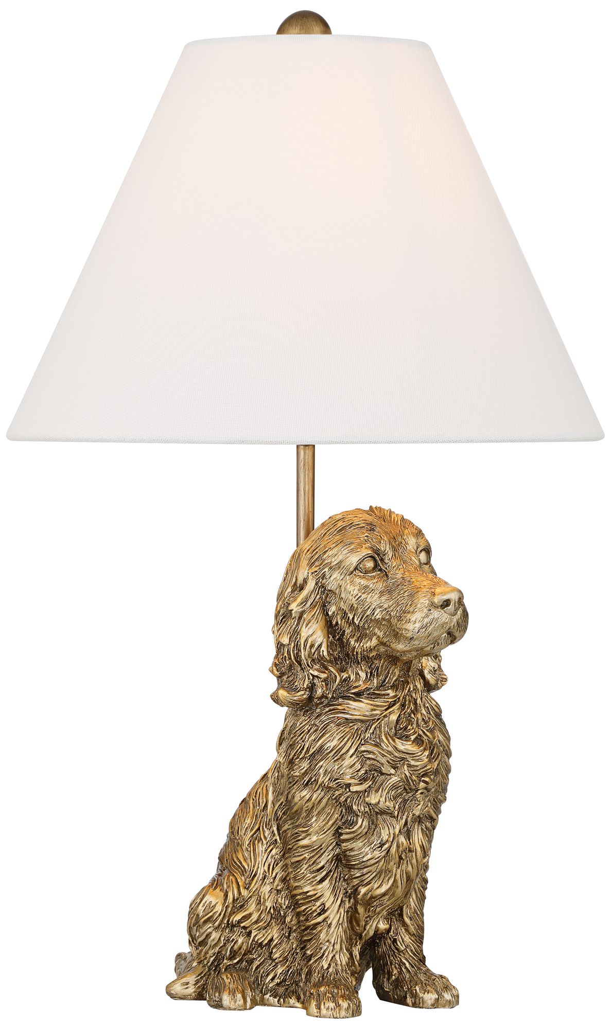 Image 3 Possini Euro Ellington 19" High Antique Brass Dog Statue Accent Lamp