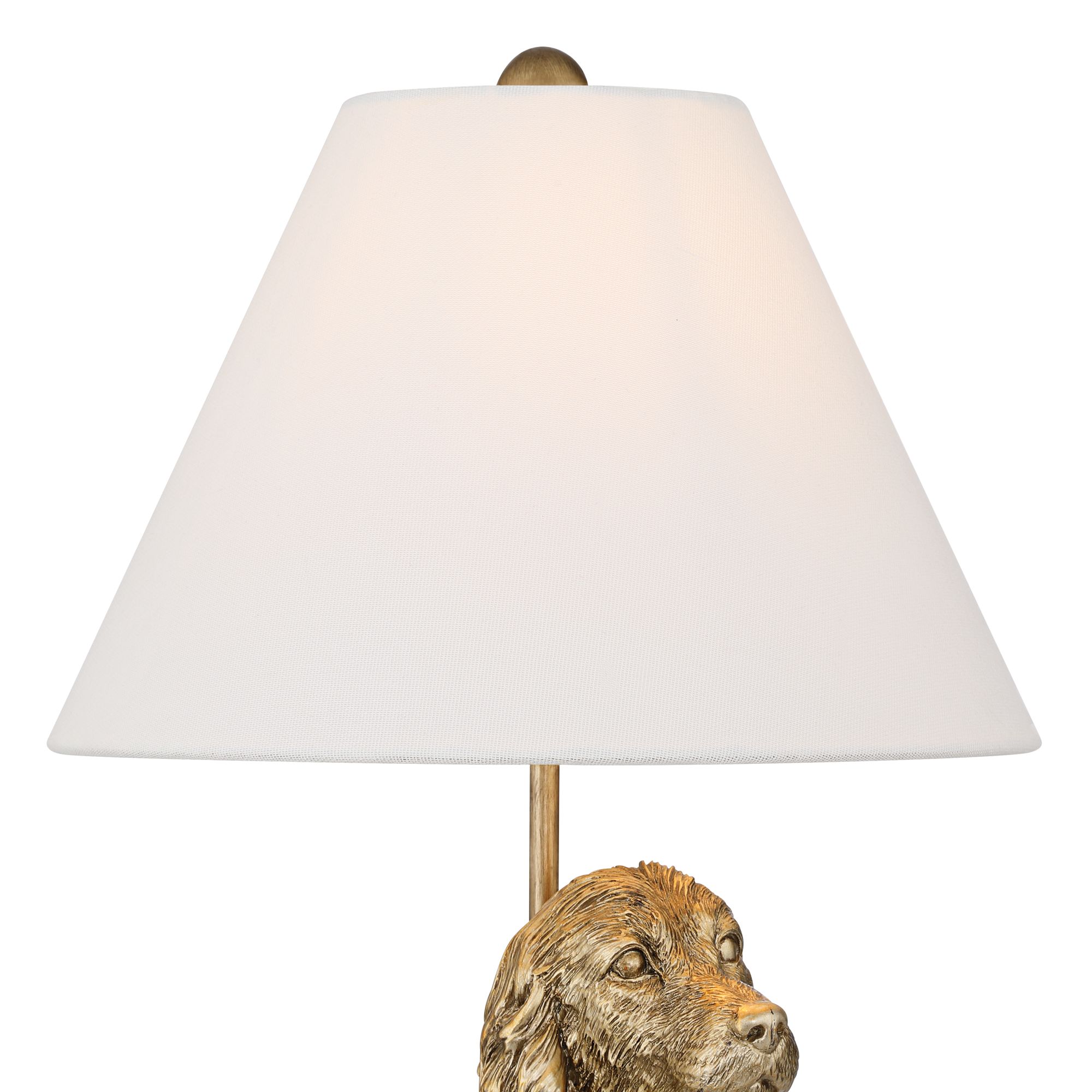 Image 4 Possini Euro Ellington 19" High Antique Brass Dog Statue Accent Lamp more views