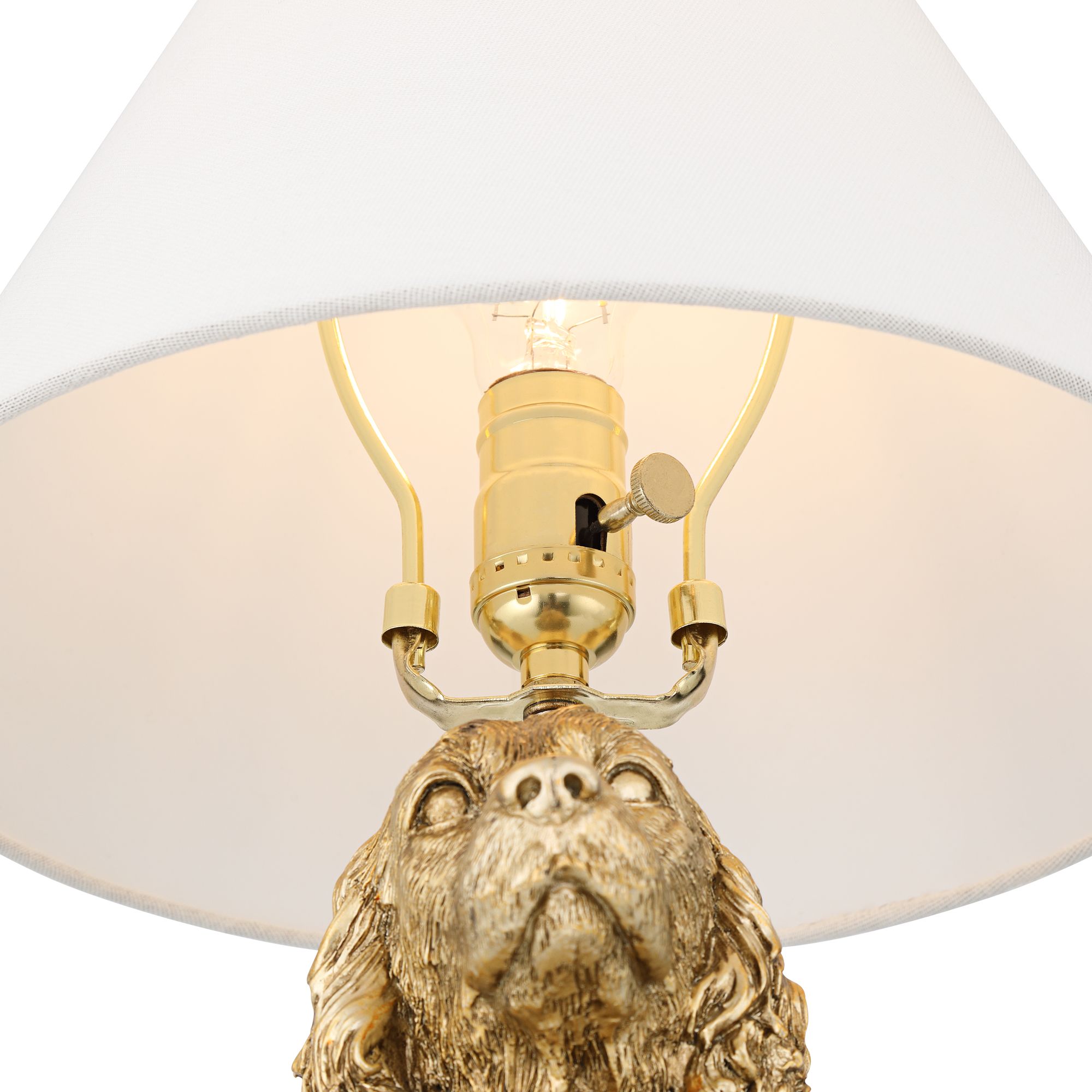 Image 5 Possini Euro Ellington 19" High Antique Brass Dog Statue Accent Lamp more views