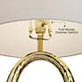 4_Possini Euro Elliptical 27 1/2" Marble Gold Modern Lamp with Dimmer more views