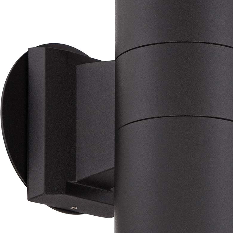 Image 3 Possini Euro Ellis 11 3/4 inch Black Up-Down Outdoor Wall Light Set of 2 more views