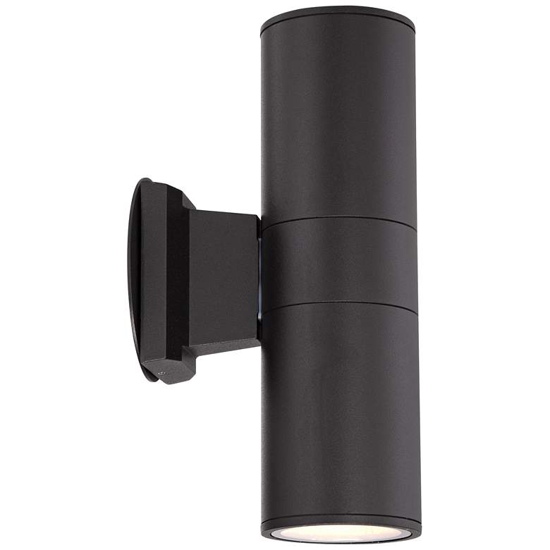 Image 5 Possini Euro Ellis 11 3/4 inch Black Up-Down Outdoor Wall Light Set of 2 more views