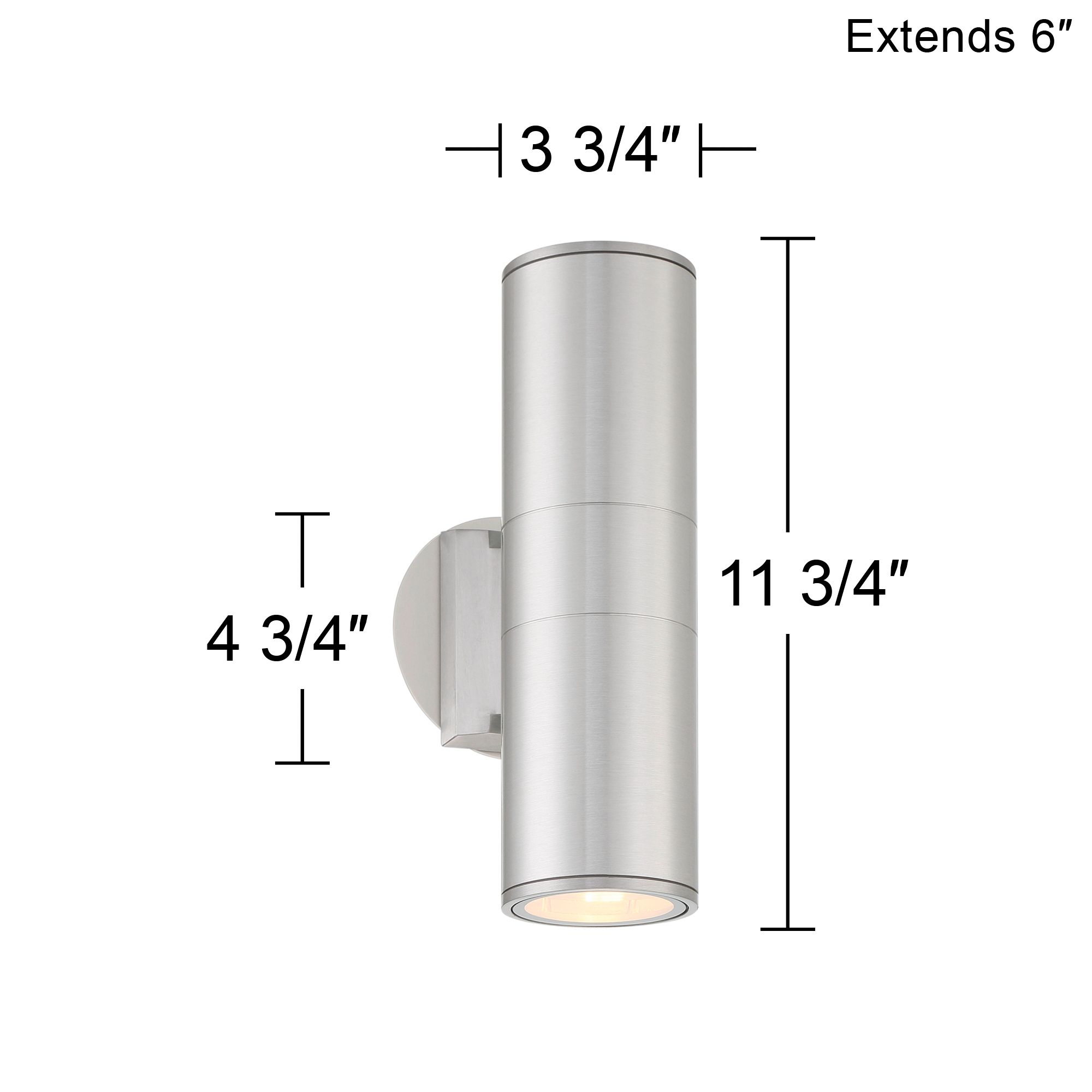 Possini Euro Ellis 11 3/4" Brushed Nickel Up-Down Outdoor Wall Light