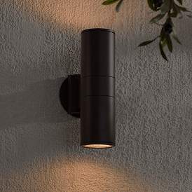 Image5 of Possini Euro Ellis 11 3/4" High Bronze Up-Down Outdoor Wall Light more views