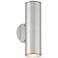 Possini Euro Ellis 11 3/4"H Brushed Nickel Up-Down Outdoor Wall Light