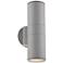 Possini Euro Ellis 11 3/4"H Dark Silver Outdoor Wall Light
