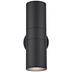 Image4 of Possini Euro Ellis Black 11 3/4" High Up-Down Modern Wall Sconce more views