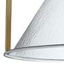 Thumbnail3 of Possini Euro Ellsmere 15"W Warm Brass Ceiling Light with Hammer Glass more views