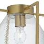 Thumbnail4 of Possini Euro Ellsmere 15"W Warm Brass Ceiling Light with Hammer Glass more views