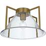 Watch A Video About the Possini Euro Ellsmere Warm Brass Ceiling Light with Hammer Glass
