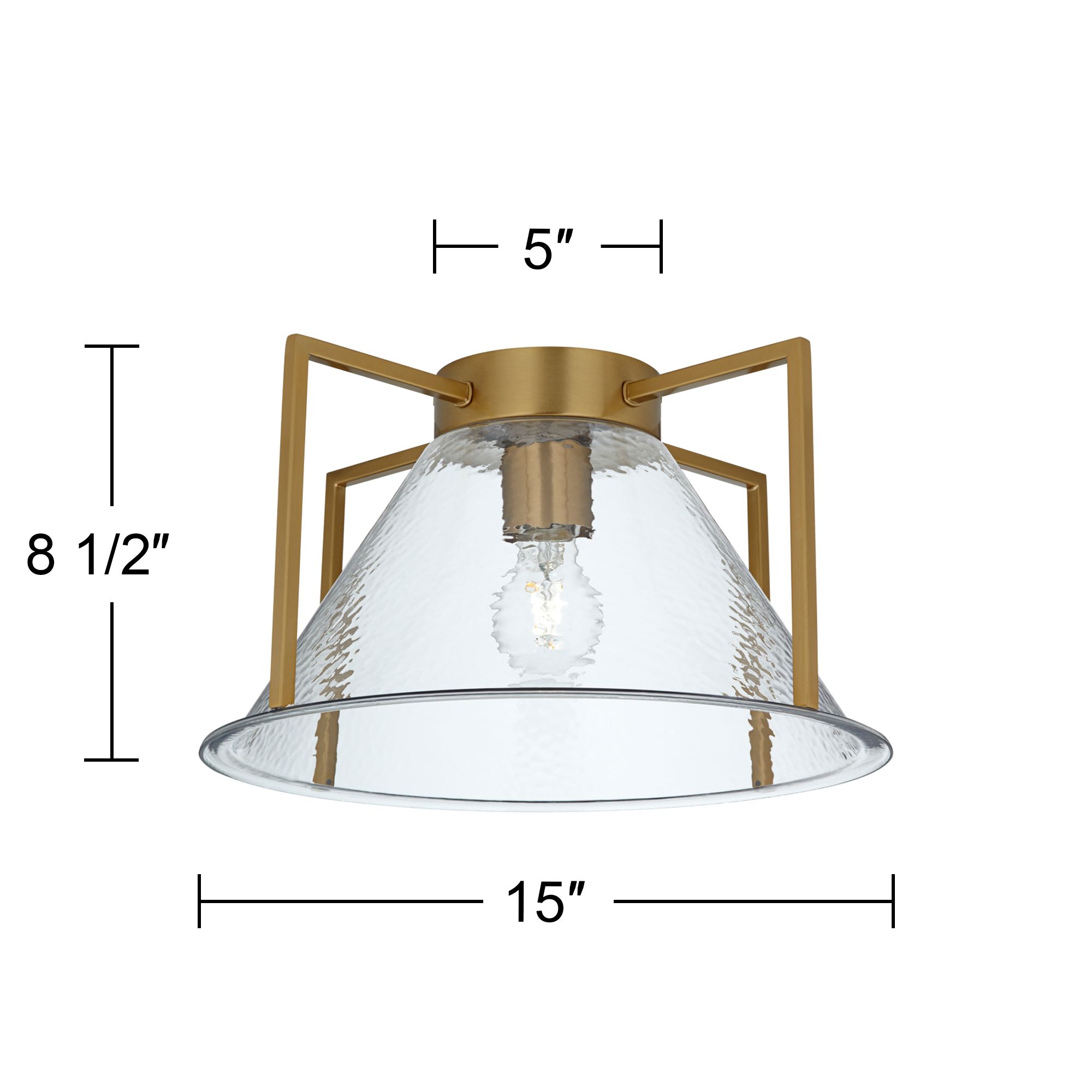 Watch A Video About the Possini Euro Ellsmere Warm Brass Ceiling Light with Hammer Glass