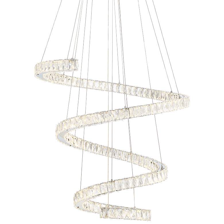 Image 2 Possini Euro Ellyria 30 3/4 inch Twirling Crystal Modern LED Pendant Light