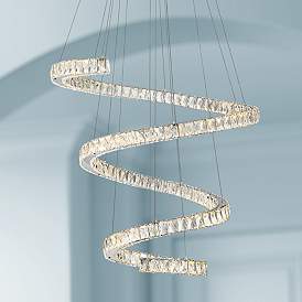 Image1 of Possini Euro Ellyria 30 3/4" Twirling Crystal Modern LED Pendant Light