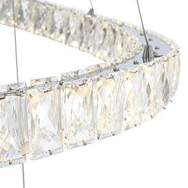 Image3 of Possini Euro Ellyria 30 3/4" Twirling Crystal Modern LED Pendant Light more views