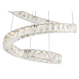 Image4 of Possini Euro Ellyria 30 3/4" Twirling Crystal Modern LED Pendant Light more views