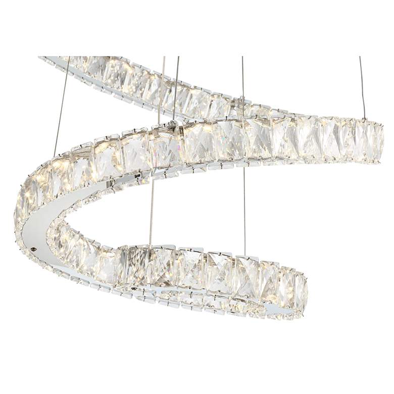 Image 4 Possini Euro Ellyria 30 3/4" Twirling Crystal Modern LED Pendant Light more views