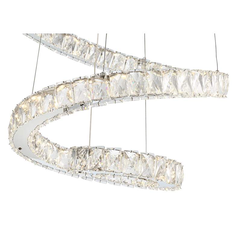 Image 4 Possini Euro Ellyria 30 3/4 inch Twirling Crystal Modern LED Pendant Light more views