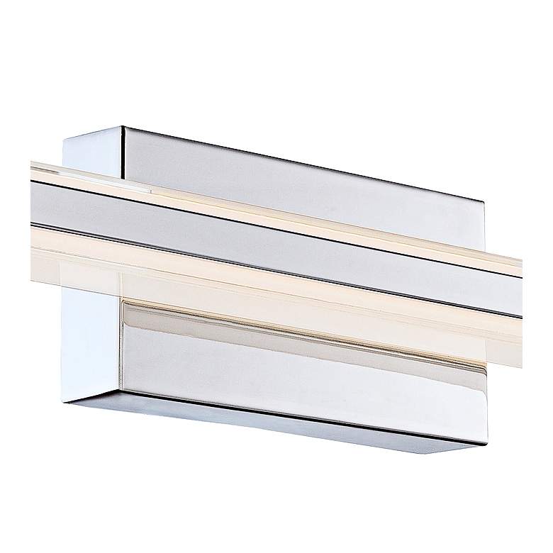 Image 4 Possini Euro Eloe Chrome 31 1/4 inch High Linear LED Bath Light Set of 2 more views