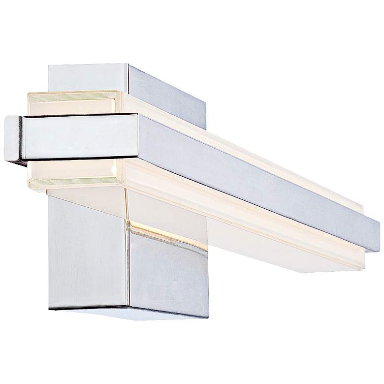 Image 5 Possini Euro Eloe Chrome 31 1/4 inch High Linear LED Bath Light Set of 2 more views