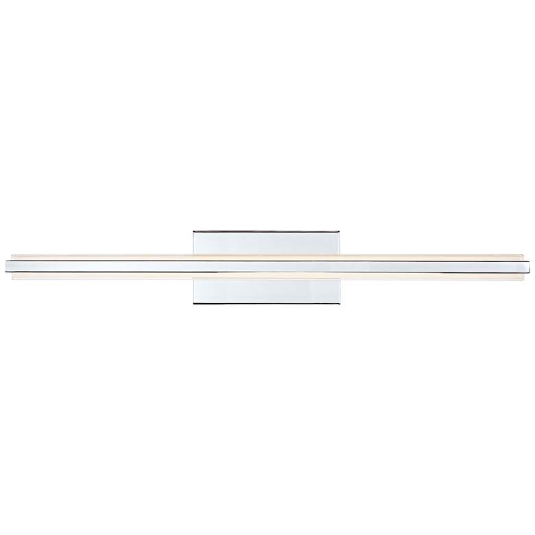 Image 6 Possini Euro Eloe Chrome 31 1/4 inch High Linear LED Bath Light Set of 2 more views