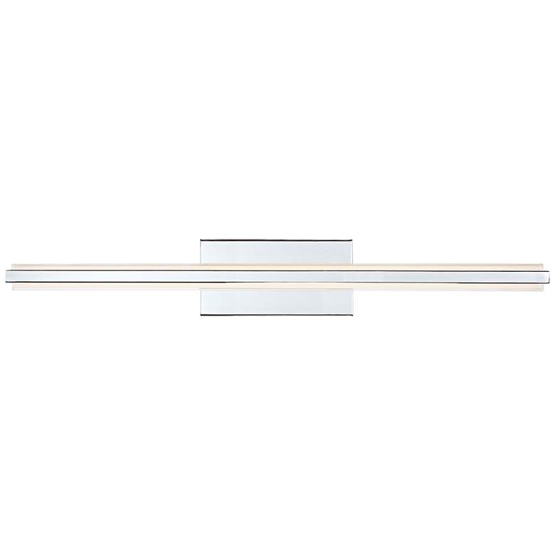 Image 6 Possini Euro Eloe Chrome 31 1/4" High Linear LED Bath Light Set of 2 more views