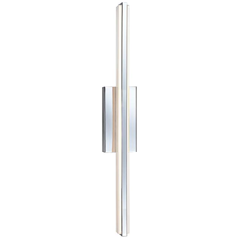 Image 7 Possini Euro Eloe Chrome 31 1/4 inch High Linear LED Bath Light Set of 2 more views