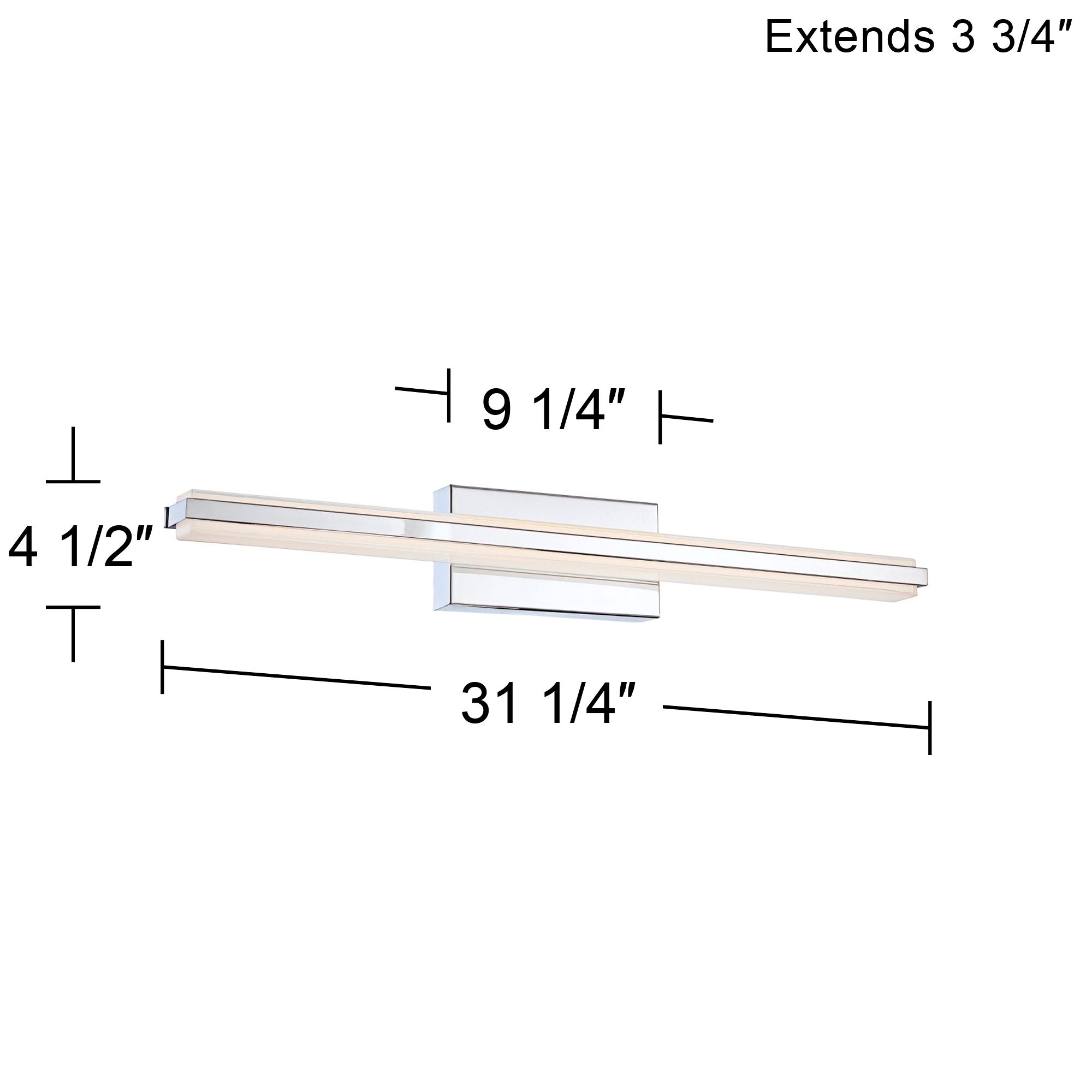 Possini Euro Eloe Chrome 31 1/4" High Linear LED Bath Light Set of 2 in scene