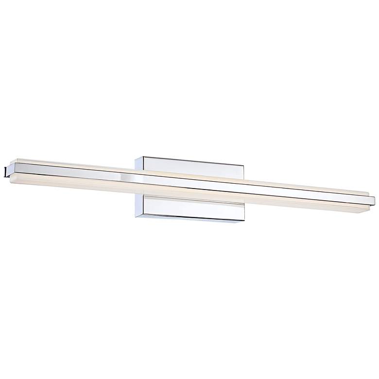 Image 3 Possini Euro Eloe Chrome 31 1/4" Wide Linear LED Bath Light