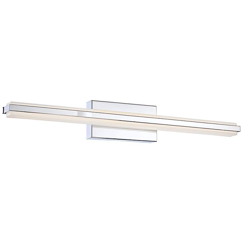 Image 3 Possini Euro Eloe Chrome 31 1/4 inch Wide Linear LED Bath Light