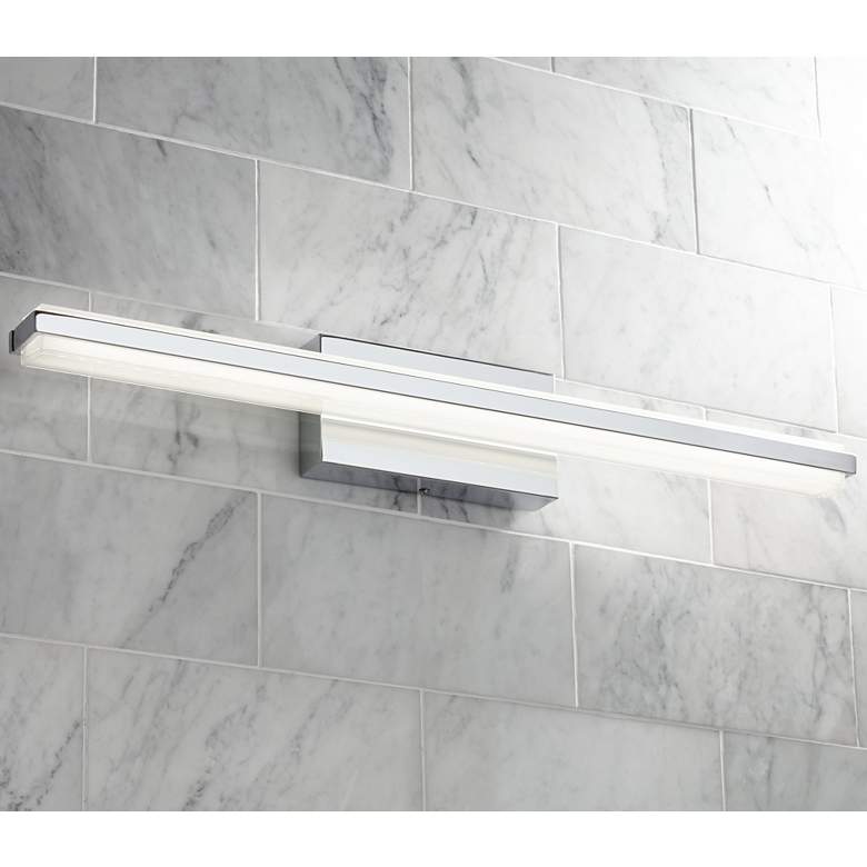 Possini Euro Eloe Chrome 31 1/4&quot; Wide Linear LED Bath Light