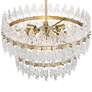 5_Possini Euro Elsa 23 1/2" Brass with Textured Glass 7-Light Pendant more views