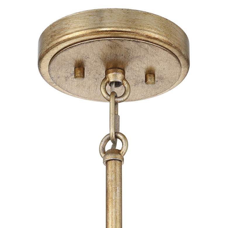 Image 5 Possini Euro Elsa 23 1/2" Brass with Textured Glass 7-Light Pendant more views