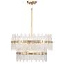 7_Possini Euro Elsa 23 1/2" Brass with Textured Glass 7-Light Pendant more views