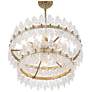 Watch A Video About the Elsa Antique Silver Textured Glass 7 Light Pendant
