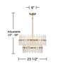 Watch A Video About the Elsa Antique Silver Textured Glass 7 Light Pendant