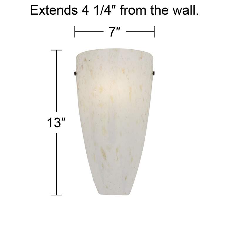 Image 7 Possini Euro Emelle 13" High Amber Art Glass Wall Sconce Set of 2 more views