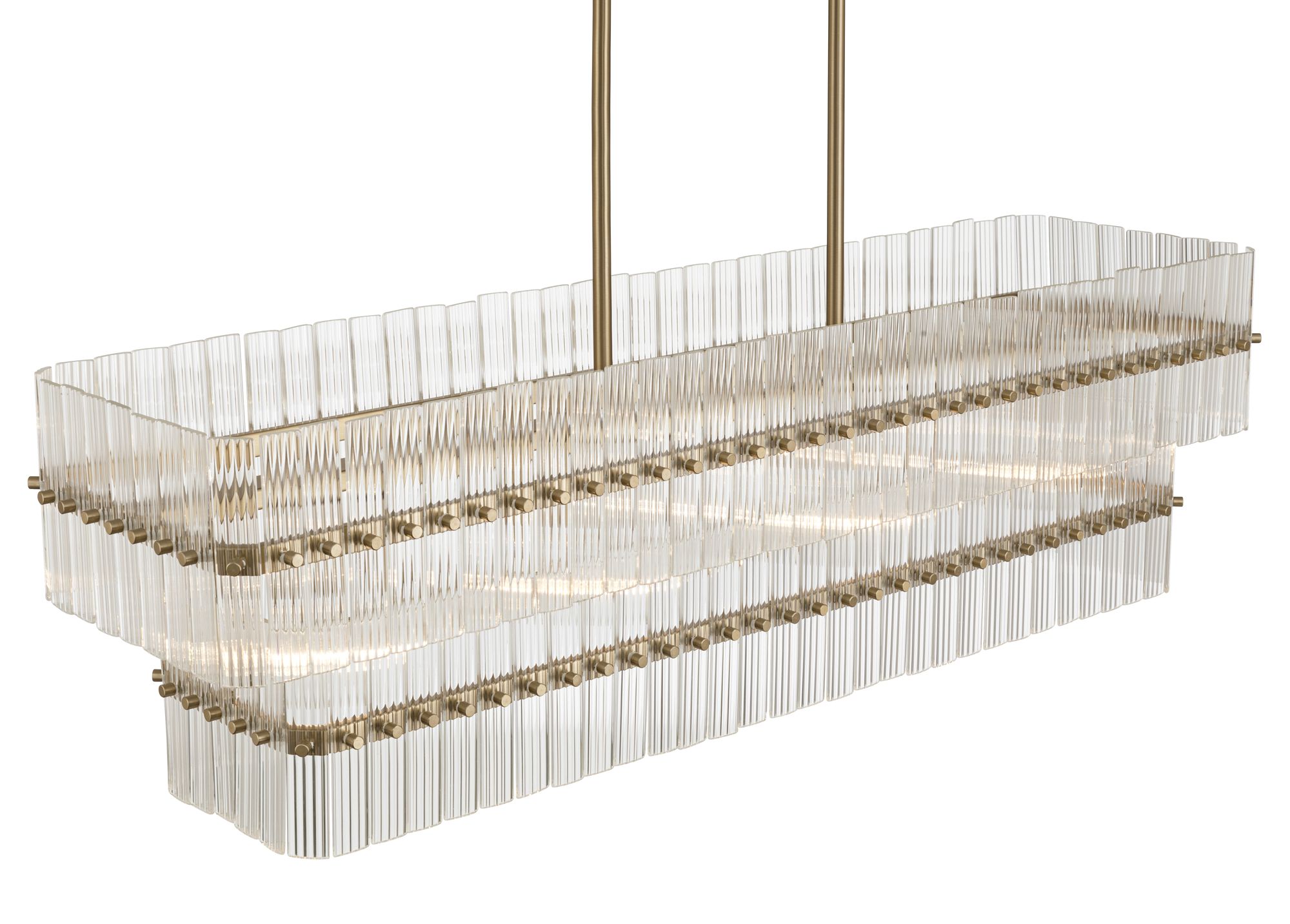 Image 6 Possini Euro Emerson 36"W Matte Brass 4-Light Linear Island Pendant more views