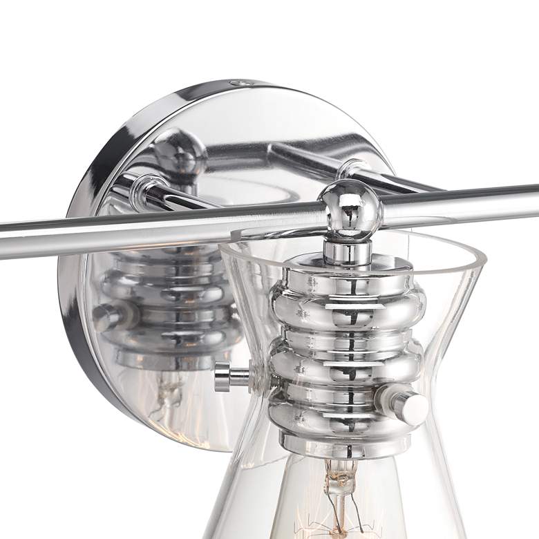 Image 4 Possini Euro Emily 22" Wide Chrome 3-Light Bath Light more views
