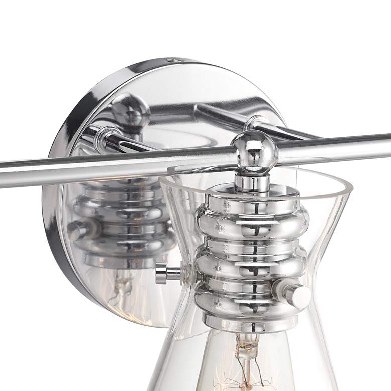 Image 4 Possini Euro Emily 22 inch Wide Chrome 3-Light Bath Light more views