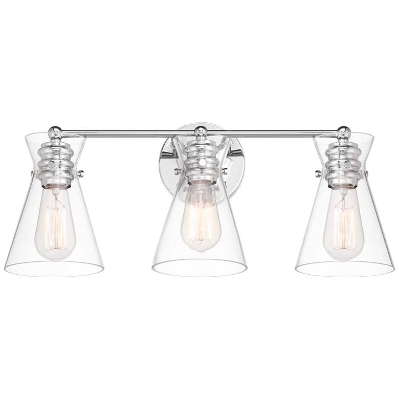 Image 5 Possini Euro Emily 22" Wide Chrome 3-Light Bath Light more views