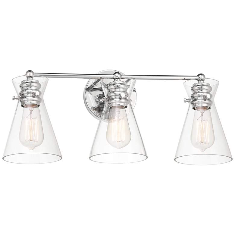 Image 6 Possini Euro Emily 22" Wide Chrome 3-Light Bath Light more views